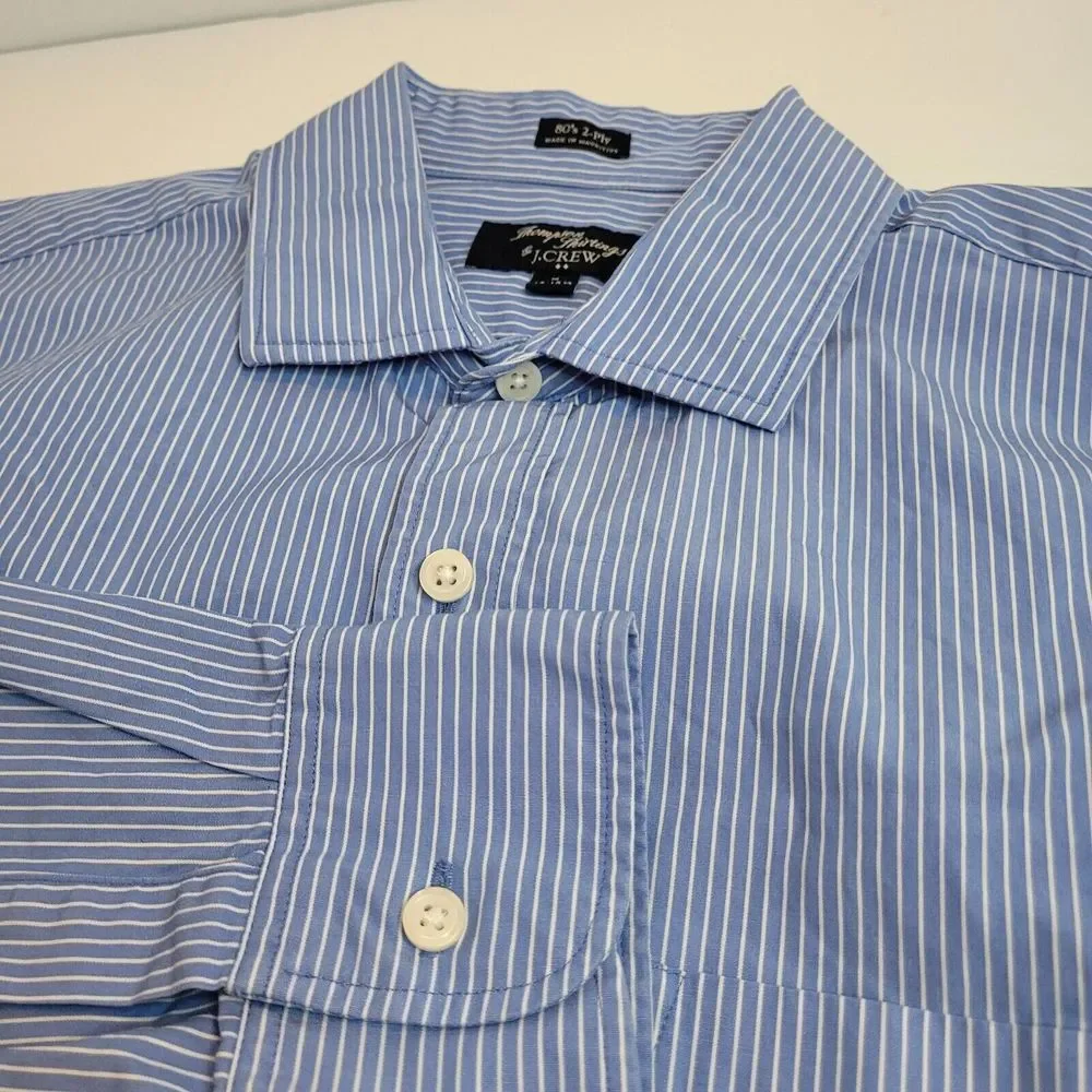 J. Crew, Blue/White‎ stripe Long Sleeve Shirt, M